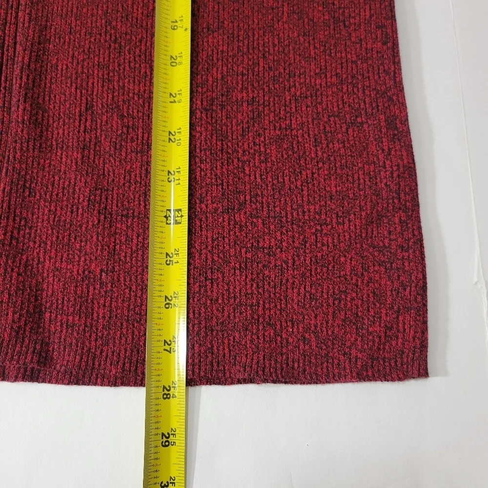 Liz Claiborne Woman Burgundy Wine Black Mock Neck Ribbed Knit Sweater Size 3X - Picture 8 of 9